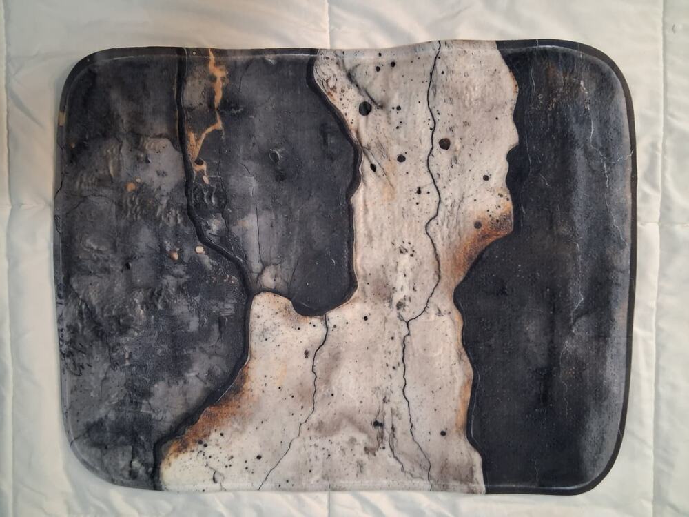 Concrete Art Bath Mat Approx 24in W x 17in L